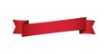 Single red banner ribbon vector isolated Royalty Free Stock Photo