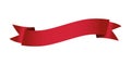 Single red banner ribbon vector isolated Royalty Free Stock Photo