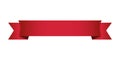 Single red banner ribbon vector isolated Royalty Free Stock Photo