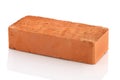 Single red brick on white background Royalty Free Stock Photo