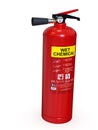 Single red chemical Fire extinguisher Royalty Free Stock Photo