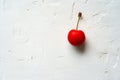 Vibrant red cherry on light background. AI generative Royalty Free Stock Photo