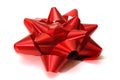 A single red christmas bow Royalty Free Stock Photo