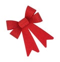 Single red Christmas bow Royalty Free Stock Photo