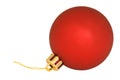 Single red christmas ornament Royalty Free Stock Photo