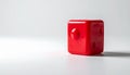 Single Red Die Symbolizing Chance and Risk Royalty Free Stock Photo