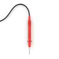 Red Multimeter Test Lead on White Background Royalty Free Stock Photo