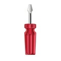 Single red screwdriver isolated on white