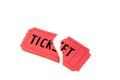 Single Red Ticket for Admission Royalty Free Stock Photo
