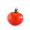 Single red tomato isolated over white Royalty Free Stock Photo