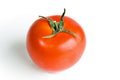 Single red tomato isolated on white Royalty Free Stock Photo