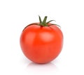 Single red tomato on white Royalty Free Stock Photo