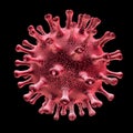 Single red virus cell symbol