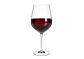 Single red wine glass isolated on white background Royalty Free Stock Photo