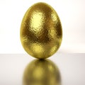 Single rendered golden egg