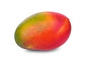 Single ripe mango isolated on white Royalty Free Stock Photo