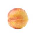 Single ripe nectarine isolated