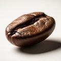 Single Roasted Coffee Bean with Detailed Surface Texture brown dark Royalty Free Stock Photo