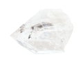 single Rock crystal (colorless Quartz) isolated
