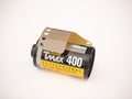 A single roll of Kodak film analog photo white isolated Royalty Free Stock Photo