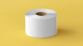A single roll of plastic stretch film, highlighted on a white background Royalty Free Stock Photo