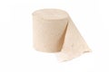 Single roll of recycled toilet paper Royalty Free Stock Photo