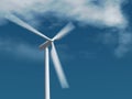 Single rotating wind turbine Royalty Free Stock Photo