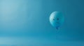 A Single Sad Balloon Floating.AI generated image Royalty Free Stock Photo