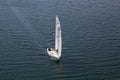 Single sailboat close to Copenhagen, Denmark