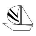 Single sailboat icon image