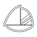 Single sailboat icon image