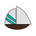 Single sailboat icon image