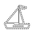 Single sailboat icon image