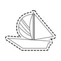 Single sailboat icon image