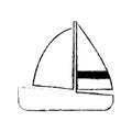 Single sailboat icon image
