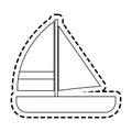 Single sailboat icon image