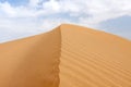 Single sand dune in Dasht-e Kavir desert, Isfahan. Royalty Free Stock Photo