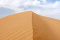 Single sand dune in Dasht-e Kavir desert, Isfahan. Royalty Free Stock Photo