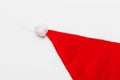 Single Santa Claus red hat isolated on white background. Royalty Free Stock Photo