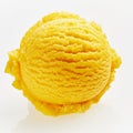 Single Scoop of Yellow-Orange Ice Cream Royalty Free Stock Photo