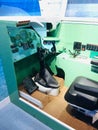 Flight controls in museam rk beach Royalty Free Stock Photo