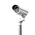 Single Security Camera on Mounting Pole Royalty Free Stock Photo