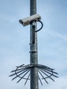 Single security camera on a pole Royalty Free Stock Photo