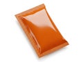 Single serving sauce packet on white background Royalty Free Stock Photo