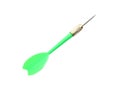 Single sharp green dart isolated