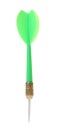 Single sharp green dart isolated