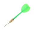 Single sharp green dart isolated