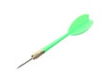 Single sharp green dart isolated