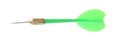 Single sharp green dart isolated