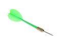 Single sharp green dart isolated